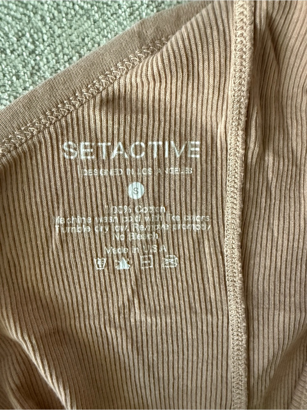 SET Active Ribbed Racerback Tank - Dusty Pink - Picture 4 of 4